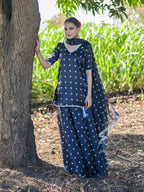 Black Bandhani Ghaghra Set with Organza Dupatta